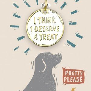 Enamel Pet Collar Charm - I Think I Deserve A Treat
